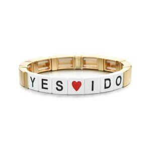 4/$25 Enamel Bracelet Yes I Do Bracelet